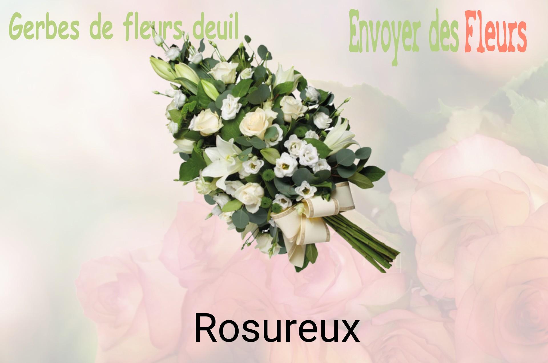 Gerbe de fleurs de deuil livrée à Rosureux